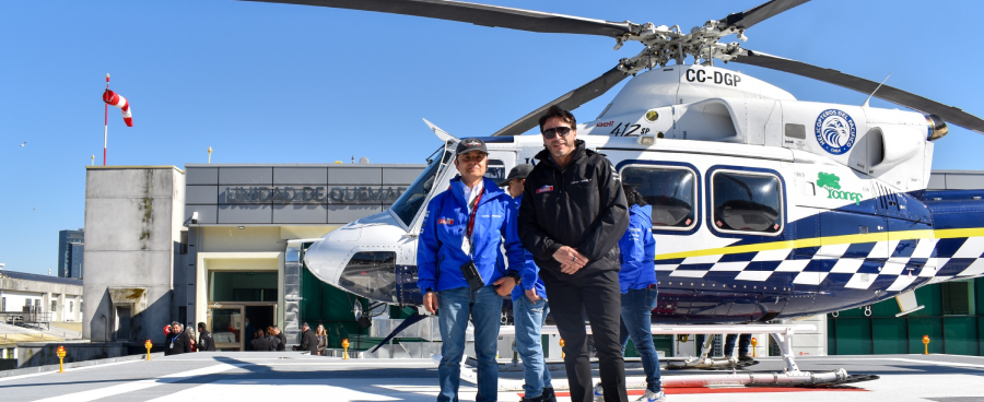 Imagen Exitosa prueba en helipuerto HGGB para el WRC Chile