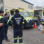 Imagen Recepcionan tres nuevas ambulancias para el Samu HGGB